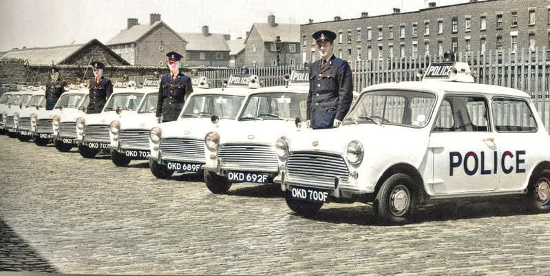 Historic Liverpool Police Mini fleet photograph